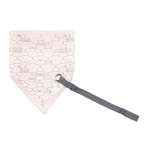 Mani Bear bandana bib in Pink image number 0