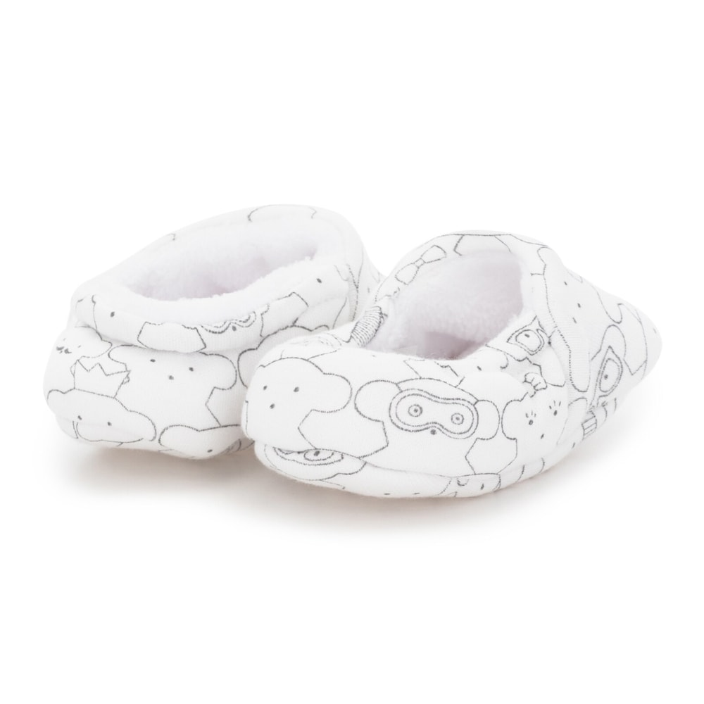 Mani Bear bootees in White