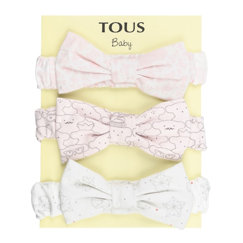 Set de 3 diademas con lazo Mix Rosa image number 0