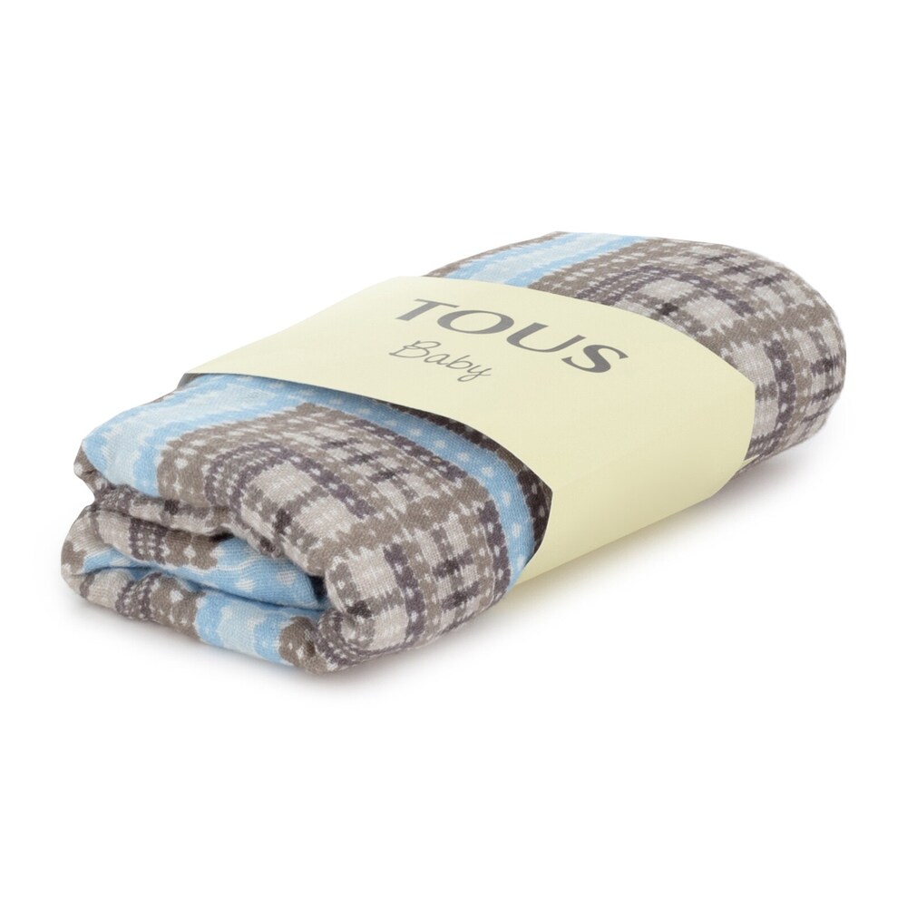 Muselina Mix Azul celeste