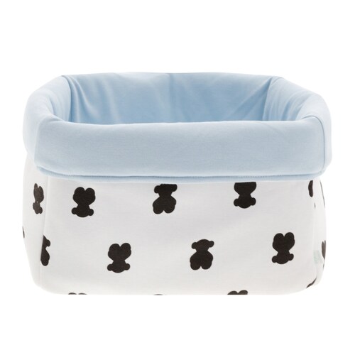 Multi Bear fabric baby basket in Sky Blue image number 0