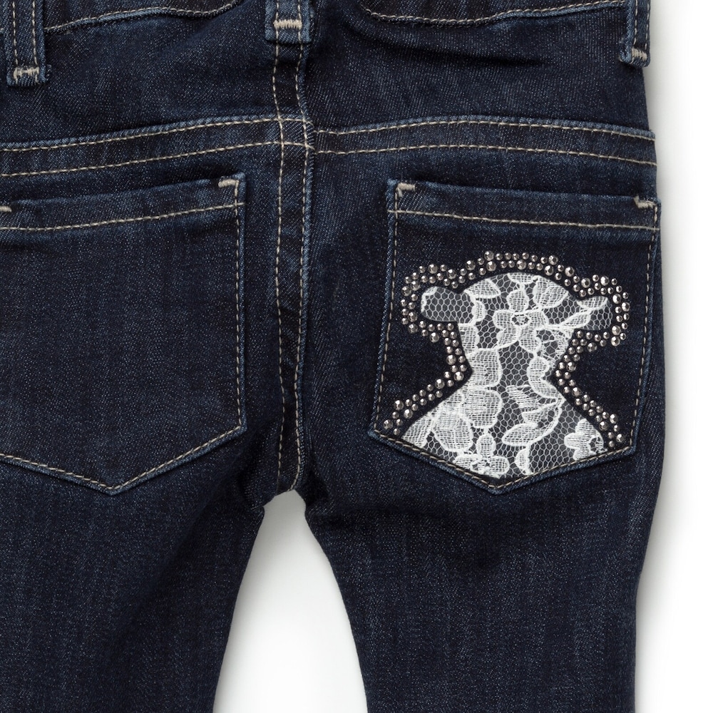 Pant girl&rsquo;s skinny jeans in Denim Navy Blue