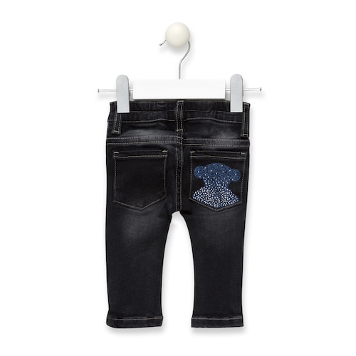 Jeans skinny de menina Pant Negros