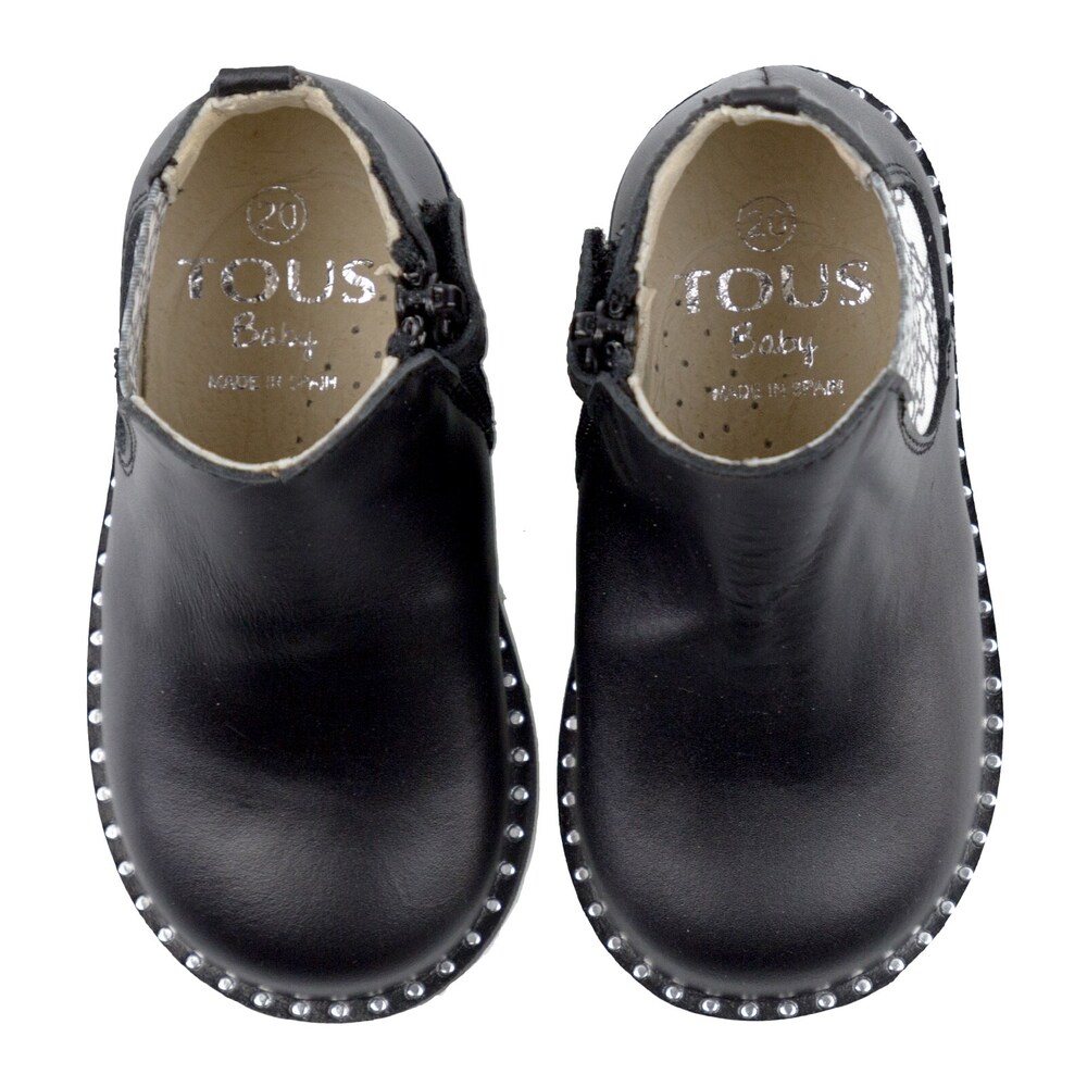 Bota de menina cano baixo Run Negra