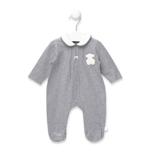 Week girl&rsquo;s sleepsuit in Grey