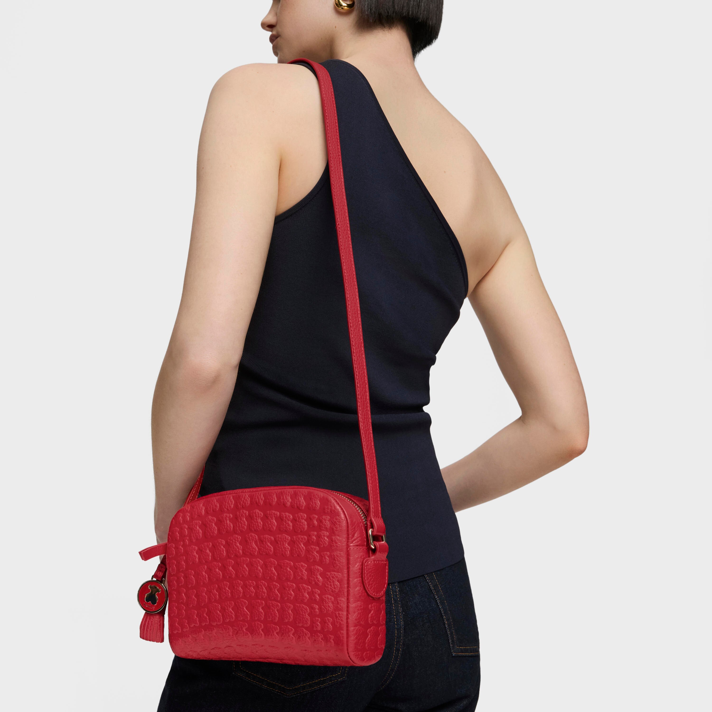 Red Leather Sherton Crossbody bag