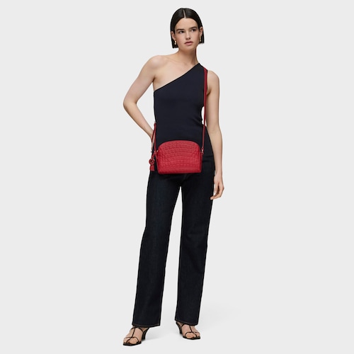 Red Leather Sherton Crossbody bag