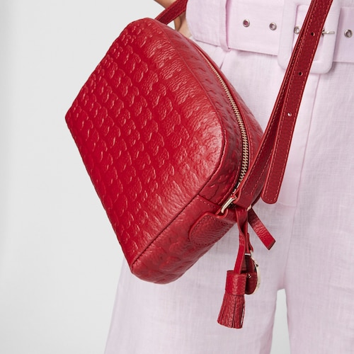 Red Leather Sherton Crossbody bag