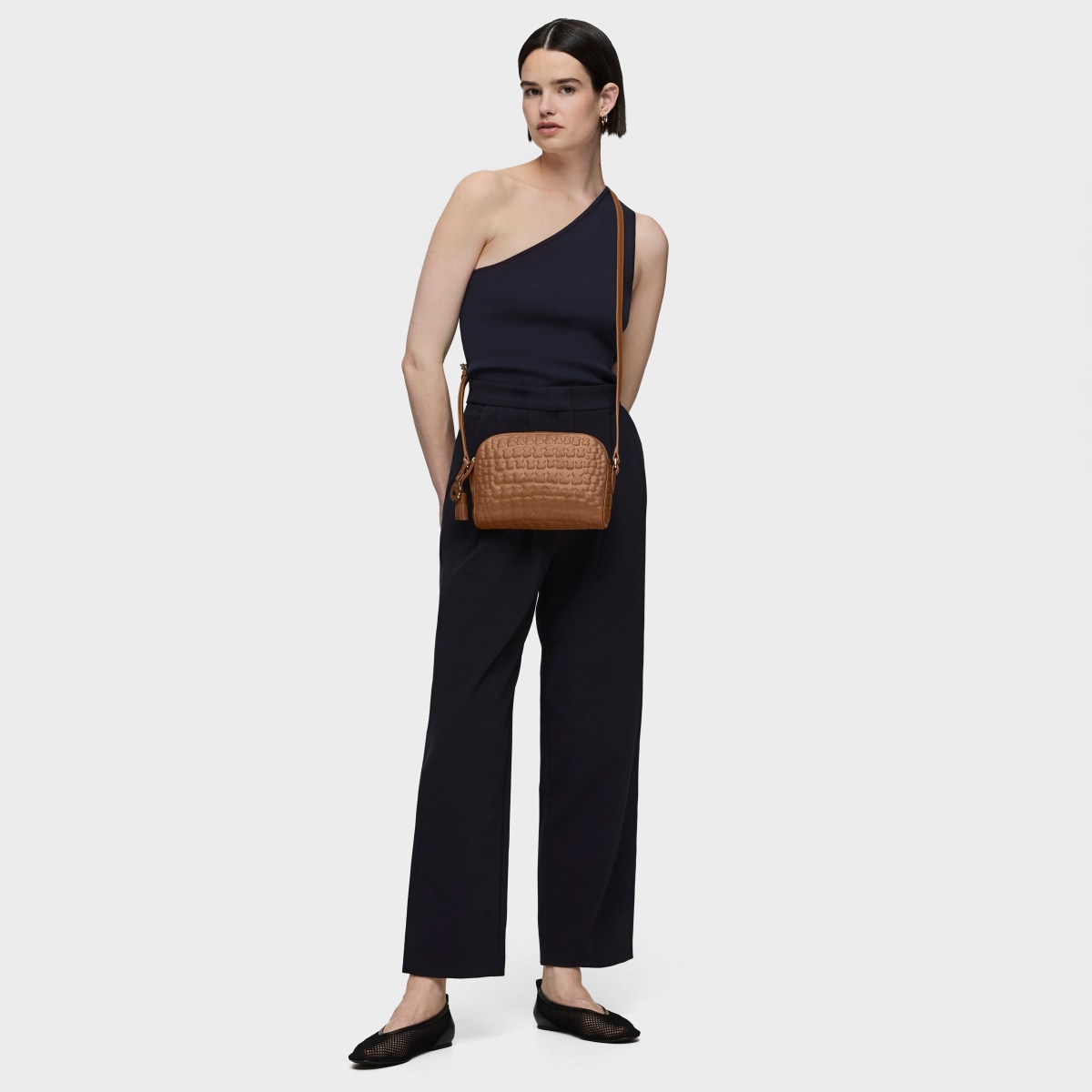 Brown Leather Sherton Crossbody bag