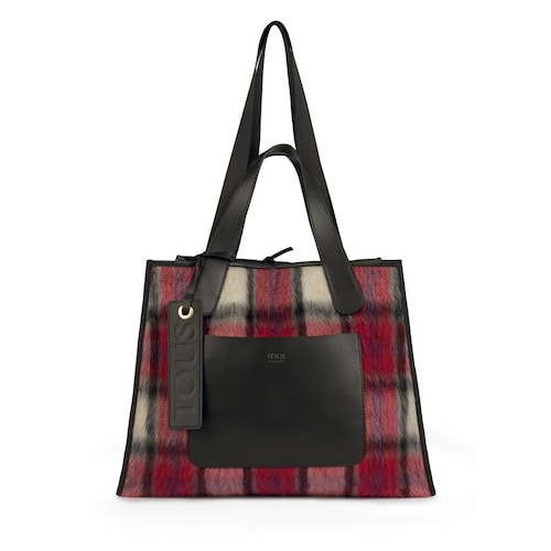 Reversible large leather multi-black Leissa tote bag