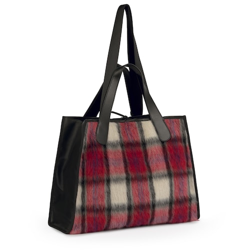 Reversible large leather multi-black Leissa tote bag