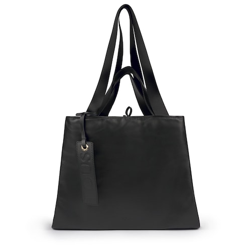 Reversible large leather multi-black Leissa tote bag