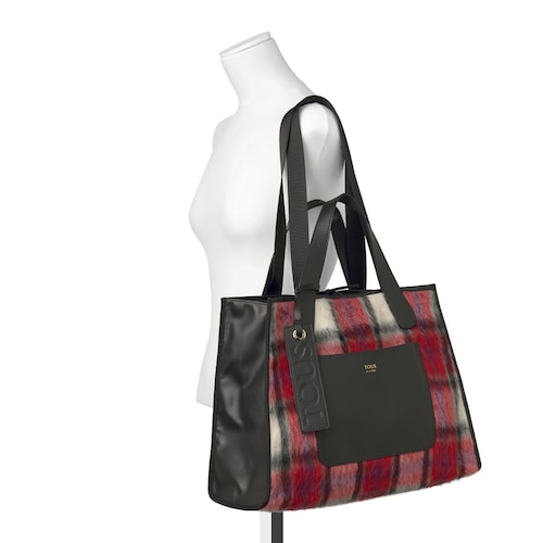 Reversible large leather multi-black Leissa tote bag