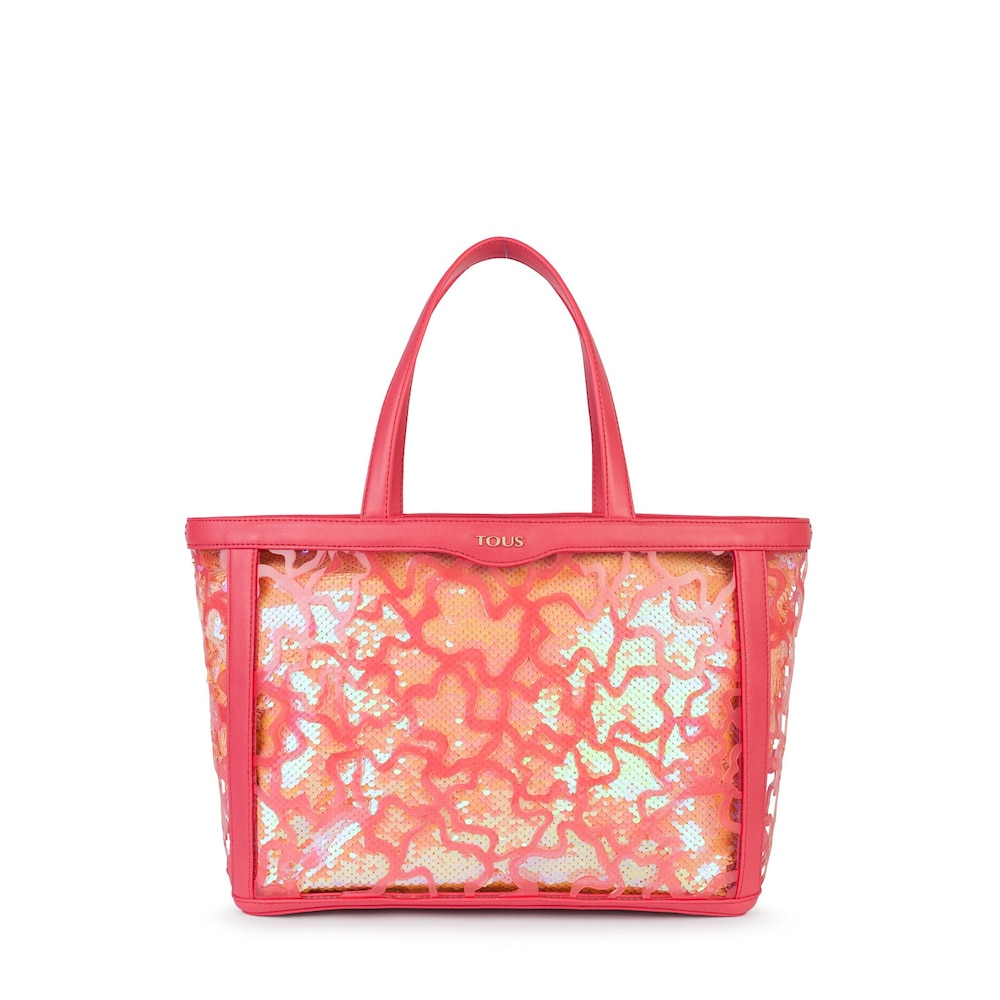 Bolsa mediana Kaos Shock Sequins rosa