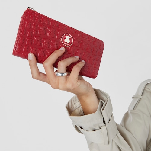 Billetero mediano Sherton de Piel roja