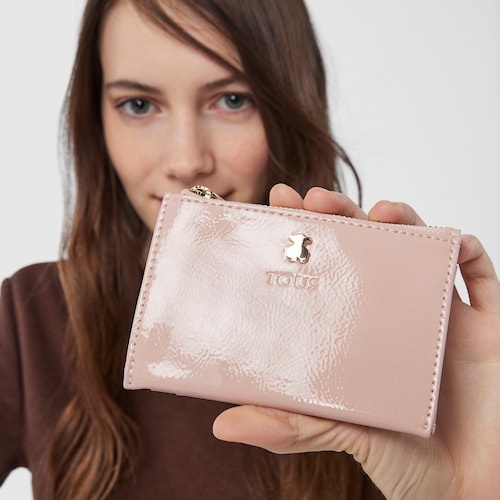 Monedero-tarjetero Dorp antique rosa
