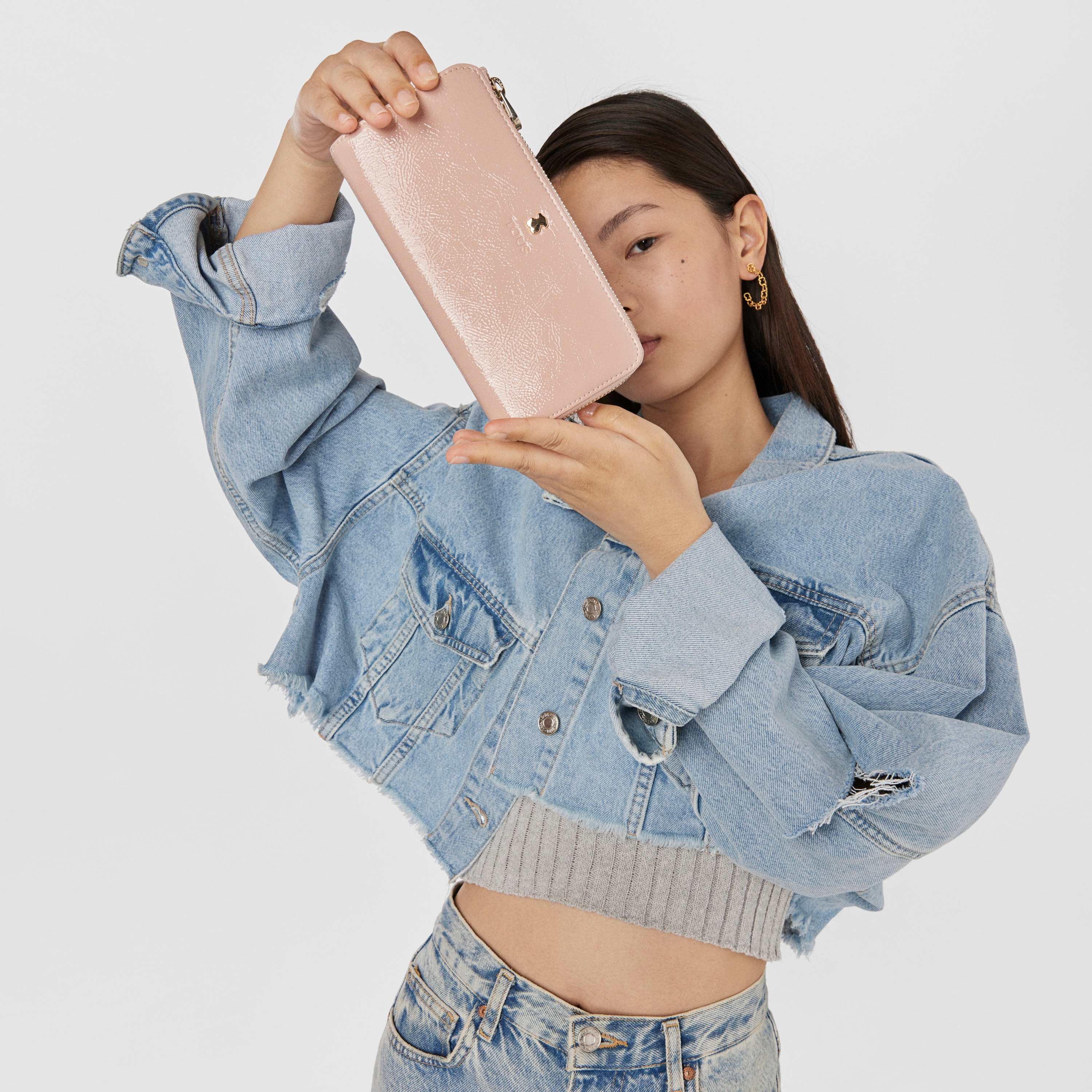 Medium antique pink Dorp wallet