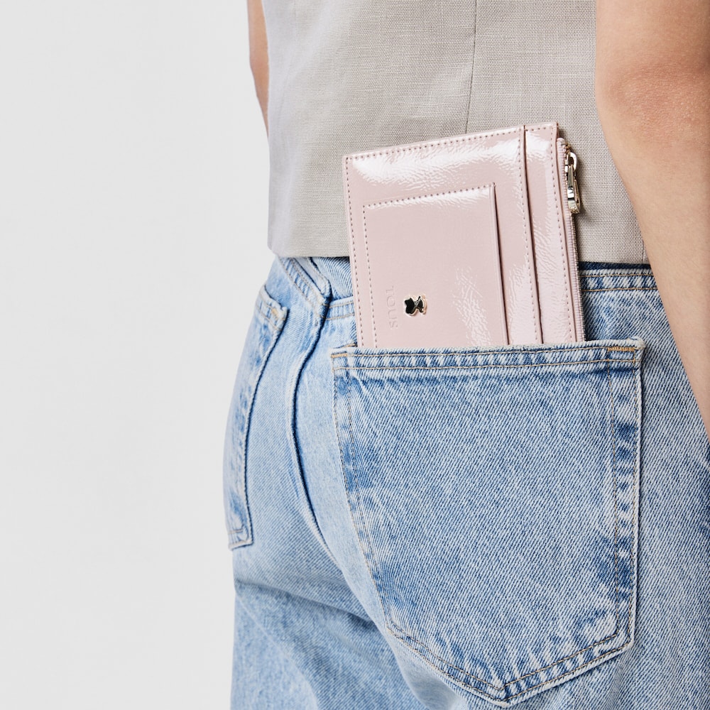 Cartera plana Dorp antique rosa