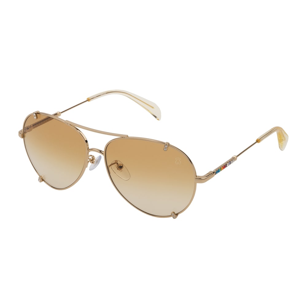 Gold colored Straight Gema Metal Sunglasses image number 0